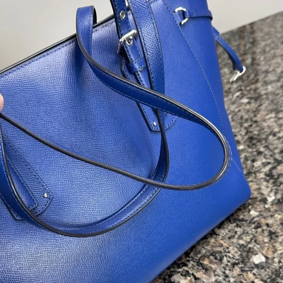 Michael Kors coated canvas Navy Blue Tote EUC - Picture 13 of 17